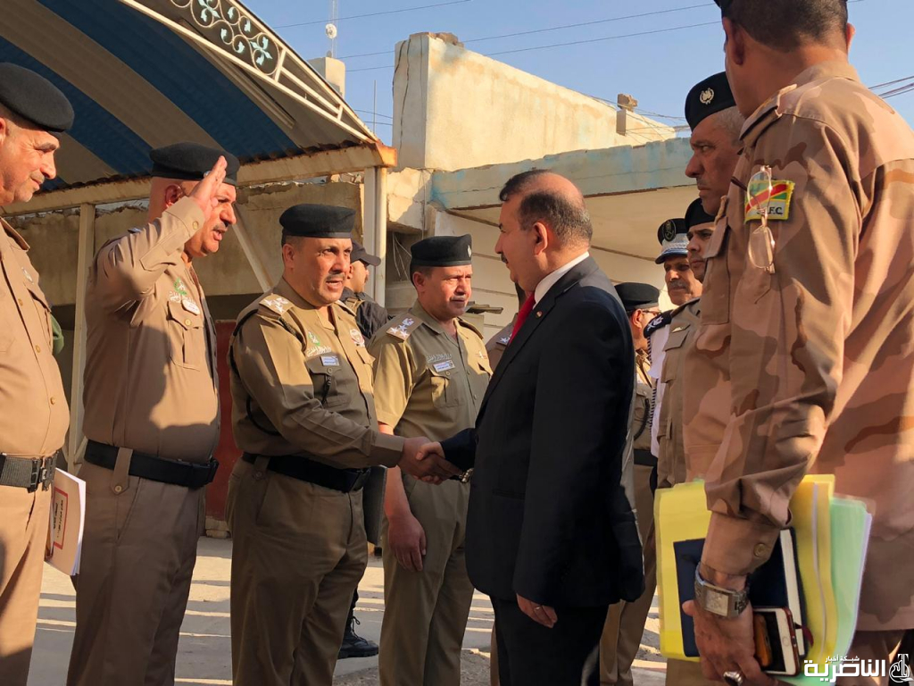 وزير الداخلية يصل قاعدة الامام علي الجوية برفقة عدد من المدراء العامين في الوزارة