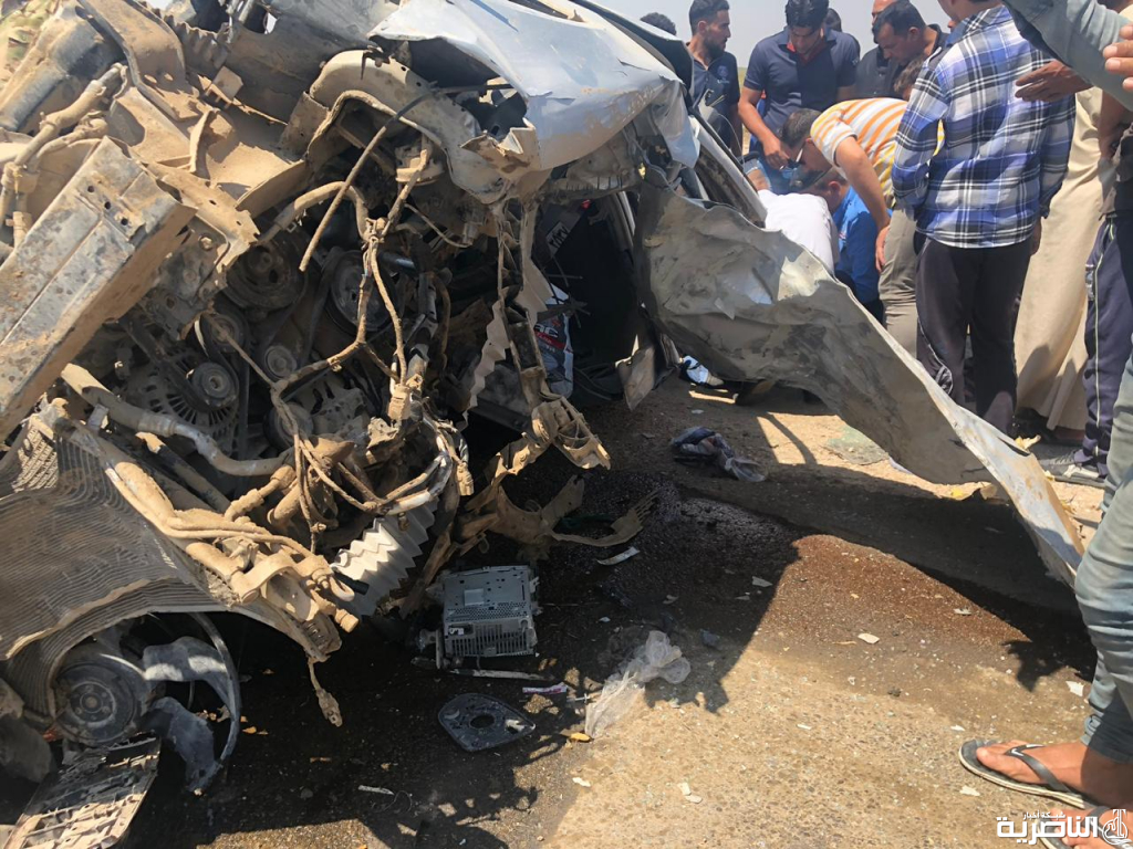  مصرع ثلاثة اشخاص اثر حادث سير مروع شمال الناصرية 