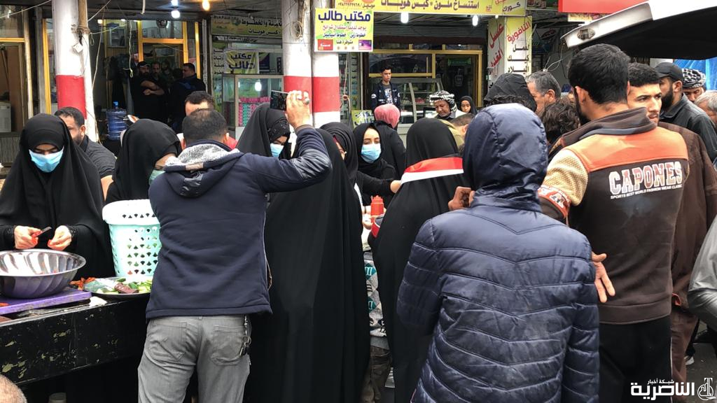 بالصور: مواكب النساء تشارك في ساحة اعتصام الحبوبي