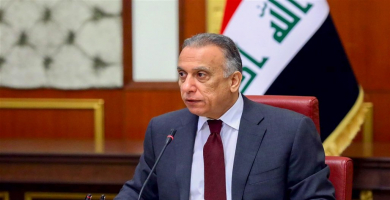 رئيس الوزراء العراقي مصطفي الكاظمي (من الارشيف).