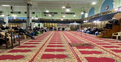 بالصور: مسجد الشيخ عباس الكبير في ليلة الثامن من المحرم في الناصرية