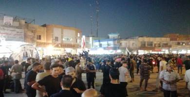 بالصور: المئات يتظاهرون في ساحة الحبوبي للكشف عن مصير سجاد العراقي