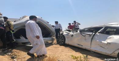 إصابة أشخاص واحتراق عجلة بحادث تصادم ثلاث عجلات غرب الناصرية