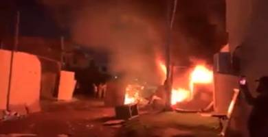 احراق منزل مواطن اثر نزاع عشائري سابق جنوب الناصرية 