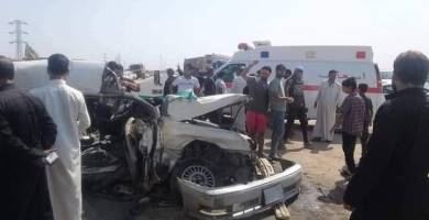 مصرع وإصابة 4 اشخاص بحادث سير مروِّع شمال الناصرية