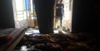 مصرع شخص  واصابة والدته بحريق منزل في الناصرية 