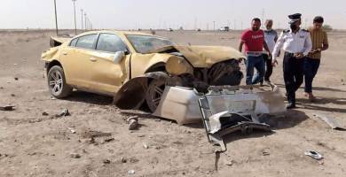 حادث مروِّع يودي بحياة شخص واصابة اخر جنوب الناصرية 
