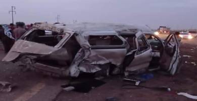 مصرع واصابة 7 أشخاص بحادث سير شرق الناصرية 