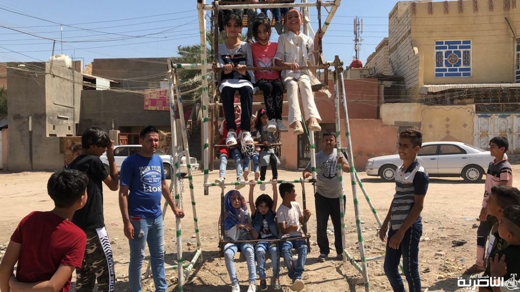 بالصور:اطفال ذوي الدخل المحدود يقضون اول ايام عيد الفطر بساحات خاوية