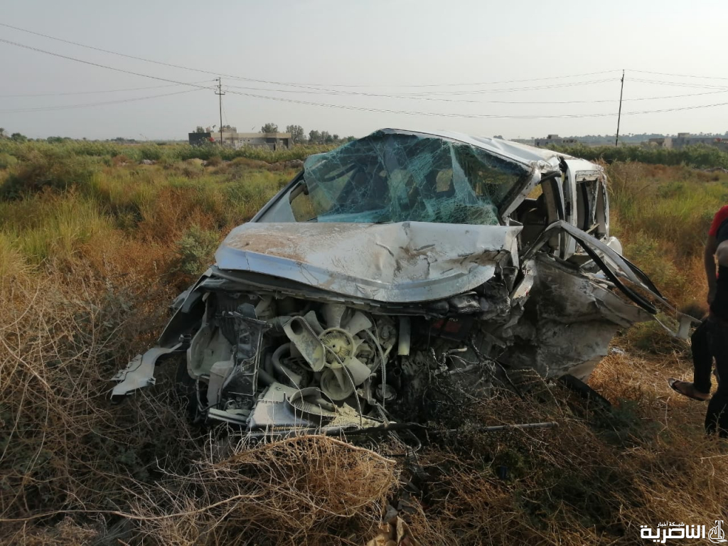 مصرع وإصابة ١٥ شخصا في حادث سير شمالي الناصرية
