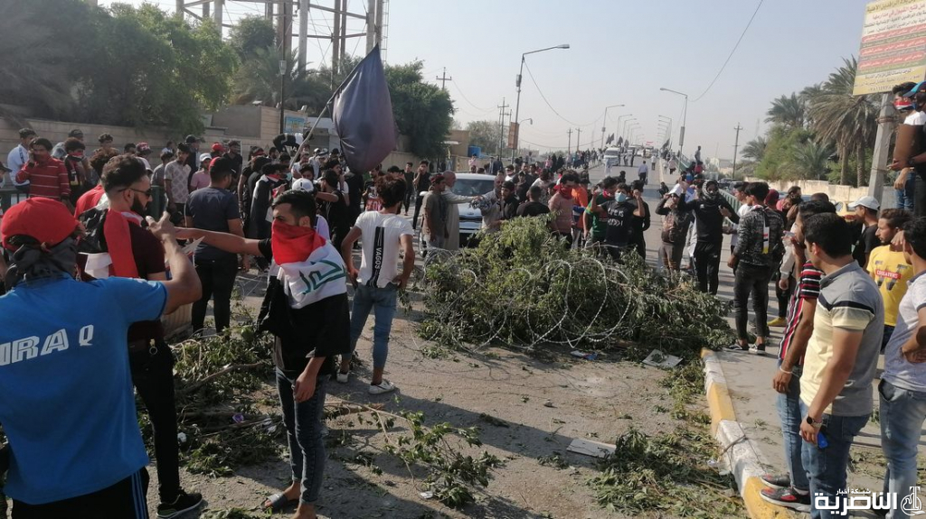  قطع جسر النصر في الناصرية