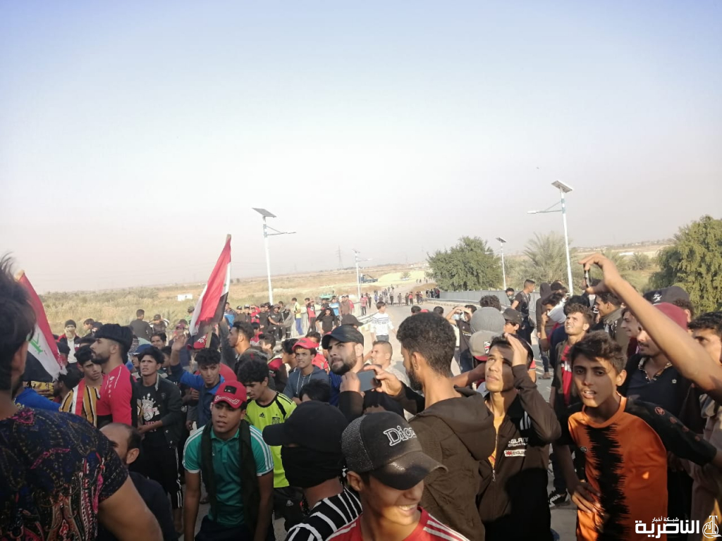 الناصرية تحترق الان!حرق بيت برلماني للمرة الثانية وآبار الغراف وقوات دربتها أمريكا تقف على جس الزيتون بالصور: متظاهرو قلعة سكر يتجمعون مجددا امام حقل الغراف النفطي