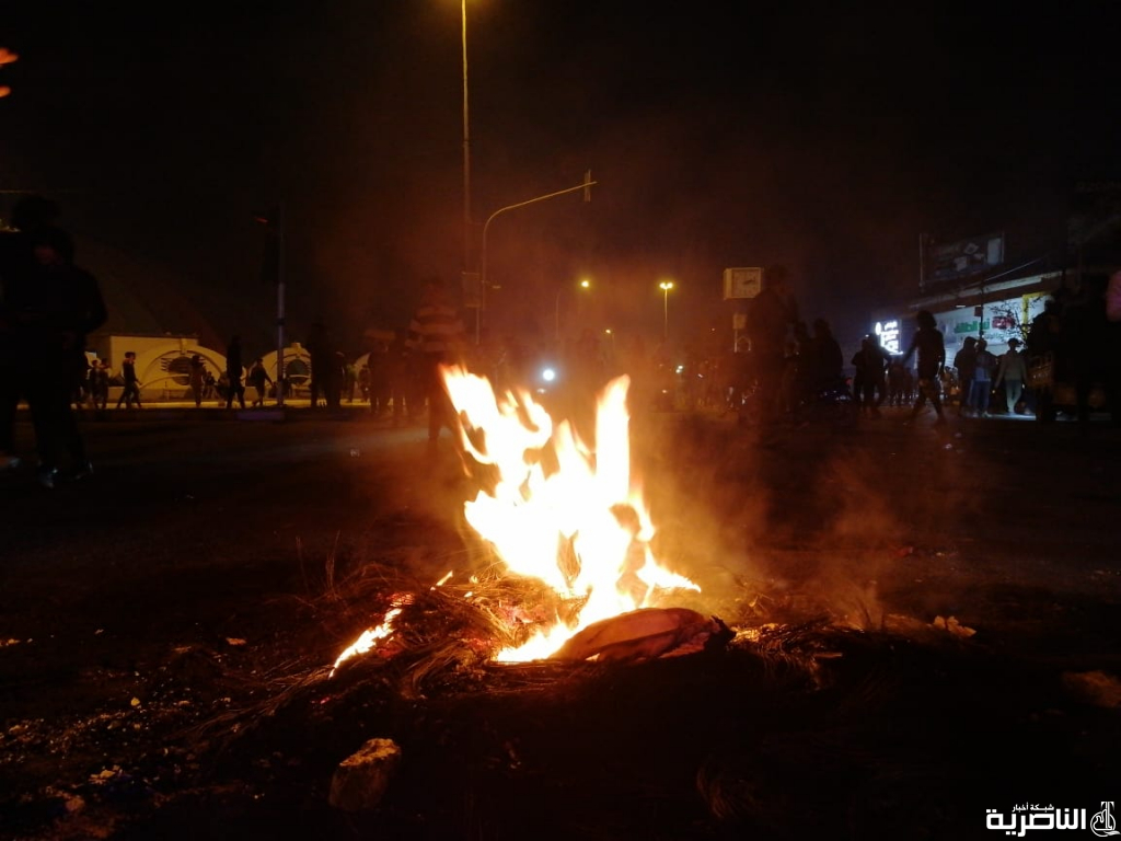 بالصور: تظاهرات تقاطع البهو في الناصرية