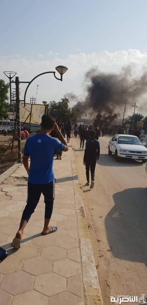 بالصور: تظاهرات مدينة العكيكة جنوبي ذي قار