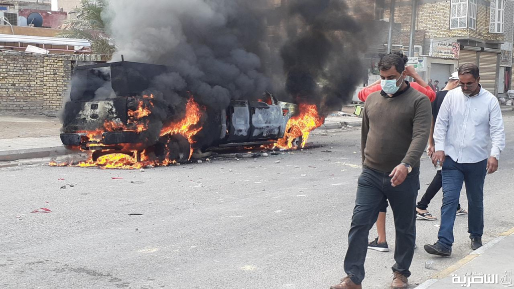 بالصور: تظاهرات الناصرية في صوب الشامية