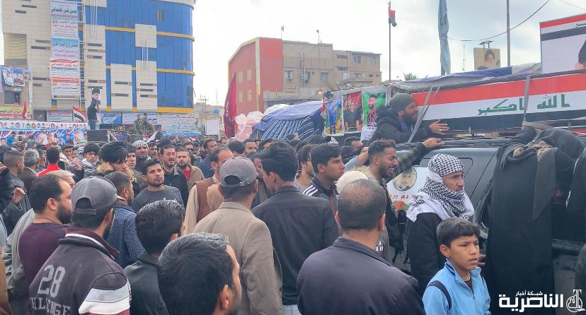 هجوم انتحاري لداعش الارهابي في مدينة سامراء وجميع القتلى والمصابين من اهالي الناصرية بالصور: الناصرية تشيع شهداء سرايا السلام الذين استشهدوا في سامراء