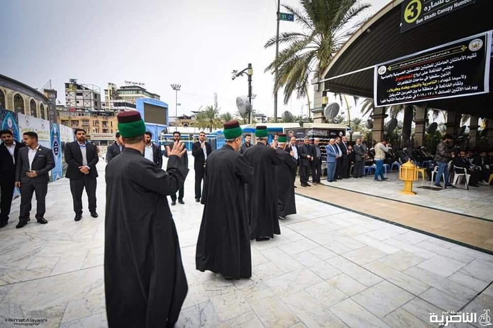 بالصور: مجلس عزاء ما بين العتبتين في كربلاء على ارواح شهداء الناصرية