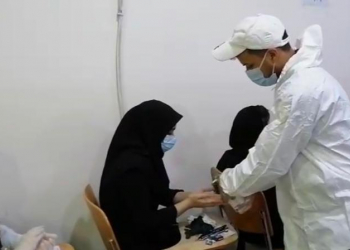 تعقيم الطلاب في قاعات الامتحان