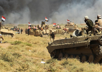 قوات الجيش العراقي في احدى معارك التحرير.