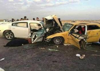 مصرع شرطي واصابة شخص اخر بحادث سير جنوب الناصرية 