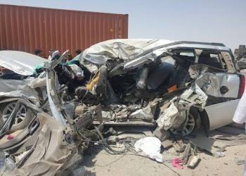 مصرع واصابة ٨ زائرين بحادث سير غرب الناصرية  