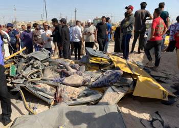 بالصور : المرور تكشف تفاصيل حادث السير قرب علوة خضار الناصرية