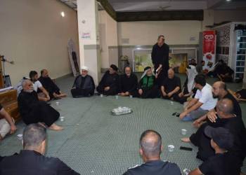 بالصور: حسينية اهالي الناصرية في كربلاء تحتضن اجتماعاً للمواكب الحسينية 