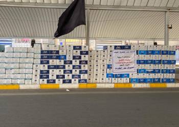 بالصور: الناصرية ترفد مواكب الخدمة في كربلاء بالمواد الغذائية