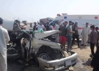 مصرع وإصابة 4 اشخاص بحادث سير مروِّع شمال الناصرية
