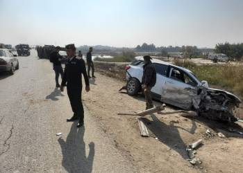 وفاة واصابة 3 اشخاص بحادث تصادم 3 عجلات شمال الناصرية