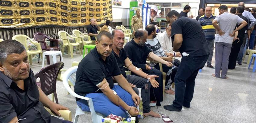 بالصور: جمعية التضامن الاسلامي تنظِّم حملة للتبرع بالدم في الناصرية